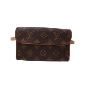 Louis Vuitton Monogram Leather Brown Pochette Florentine Waist Pouch